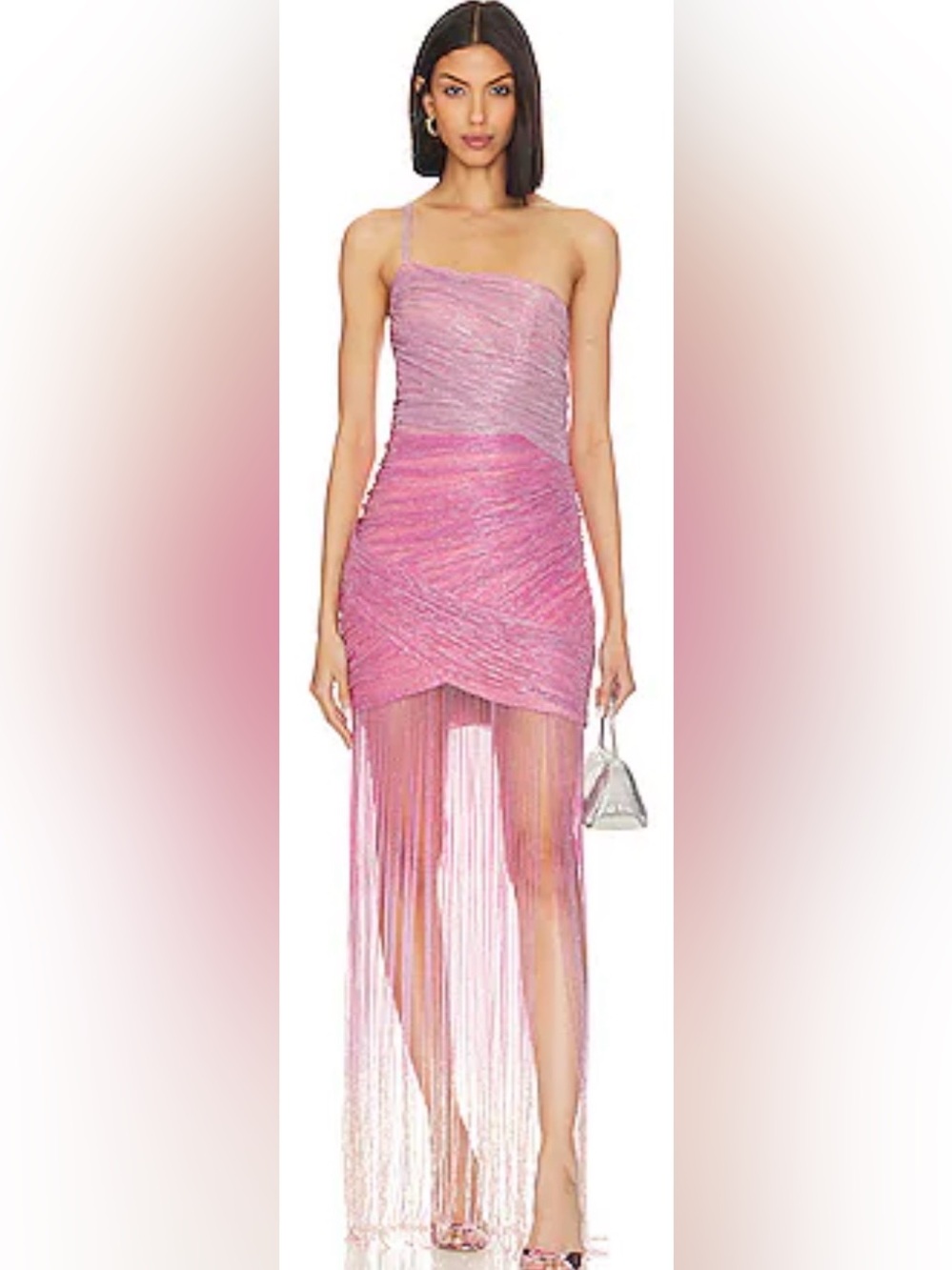 PatBO Ombré Beaded Gown in Pop Pink sz 6